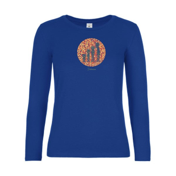 t-shirt lsl femme Daltonisme-B&C-E190-LSL-women--T-shirt-femme-manches-longues Royal Blue flex 