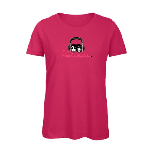 Music-Connecting-People- - t-shirt original femme Fuchsia