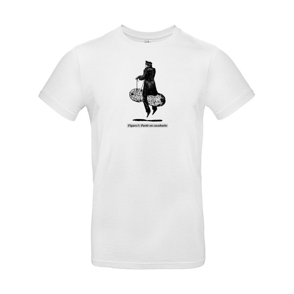T-shirt humour original Partir En Cacahuete T Shirt couleur White