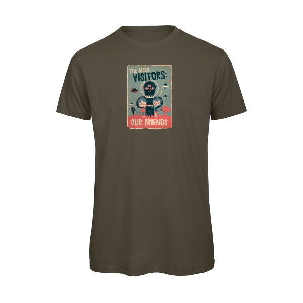 T-shirt humour original Our Friends T Shirt couleur Khaki Green
