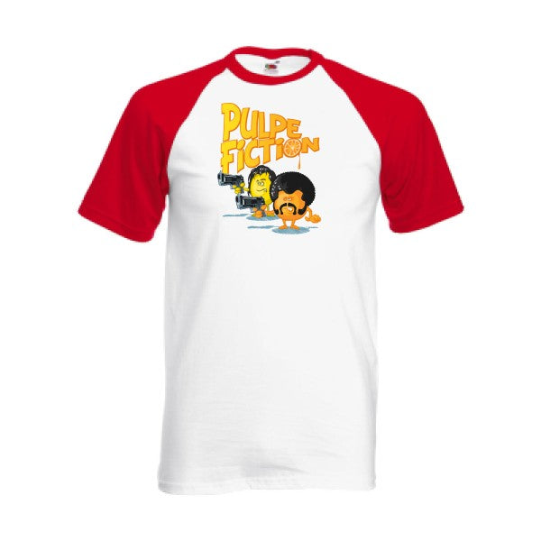 T-shirt fruit of the loom baseball  couleur White/Red