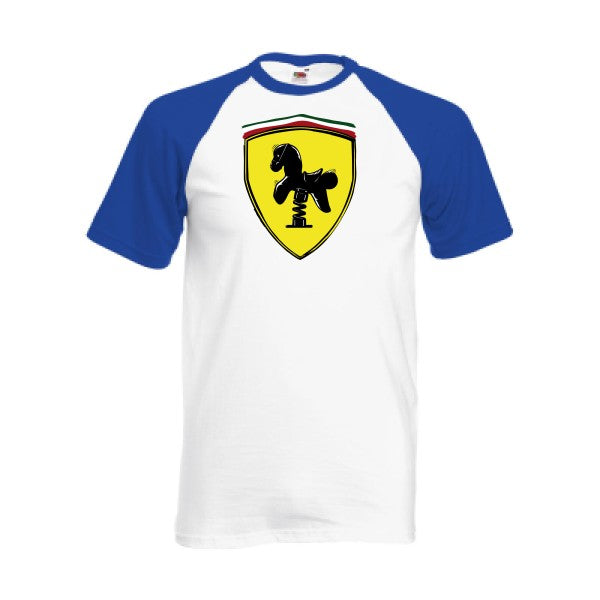 T-shirt fruit of the loom baseball  couleur White/Royal