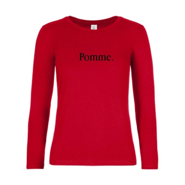 t-shirt lsl femme Pub-Subliminale Red flex Noir