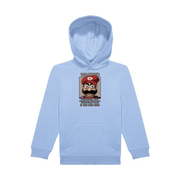 sweat capuche enfant Bleu Ciel Wanted-Mario