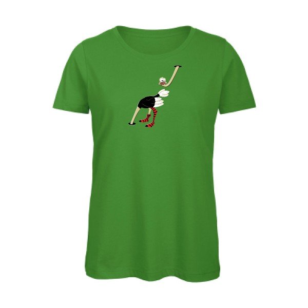 Autruche- - t-shirt original femme Real Green