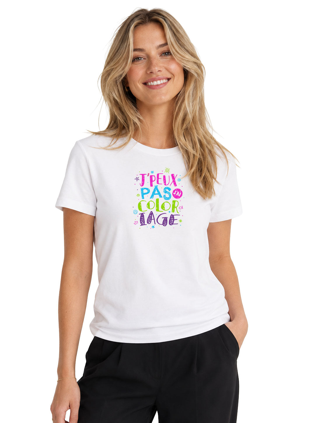 T-shirt original -J'peux pas j'ai coloriage